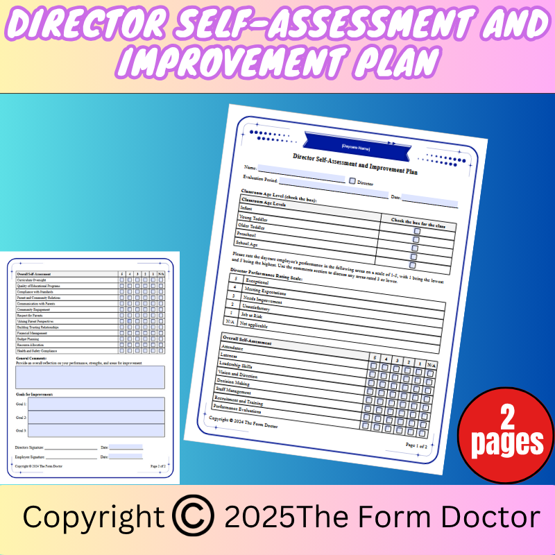 Director Self-Assessment and Improvement Plan