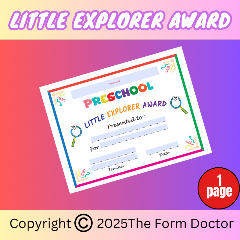 Little Explorer Award