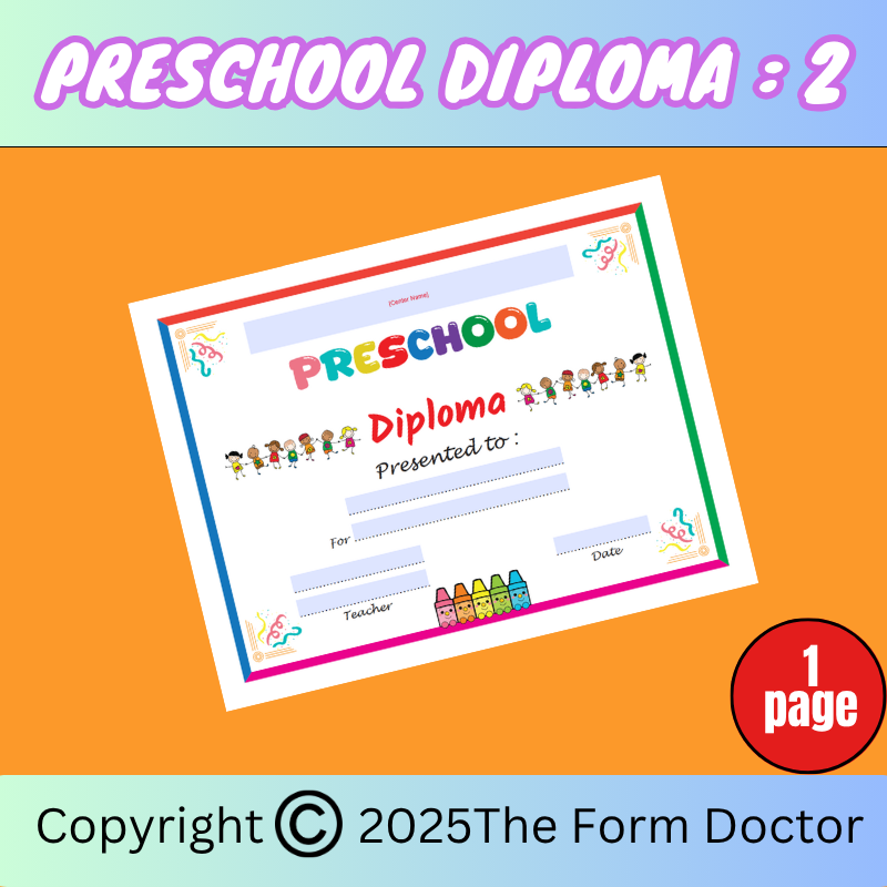 Preschool Diploma: 2
